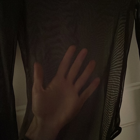 Sexy Black Mesh Bodysuit, Size Small - Picture 3 of 4